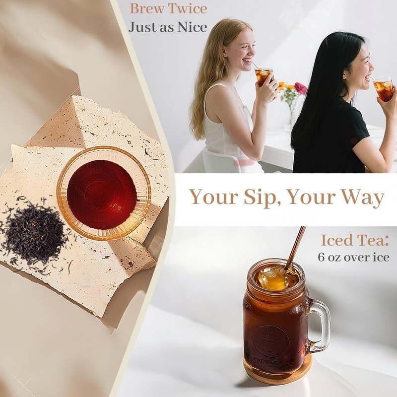 Johou Unsweetened Iced Black Tea for Keurig K-Cups Brewers, 24