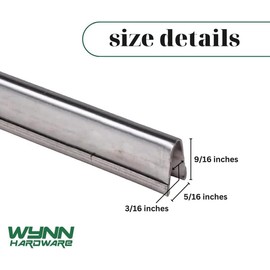 Wynn Hardware Sliding Door Repair Track Cover Repair Worn Damaged Sliding Glass Door Repair Horizontal Sliding Window Tracks Stainless Steel | Track Replacement for Patio Glass Door Repair (8 Feet)