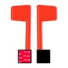 Impresa Stick-On Mailbox Flag Replacement Kit - 2-Pack Red Plastic