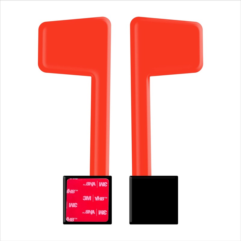 Impresa Stick-On Mailbox Flag Replacement Kit - 2-Pack Red Plastic