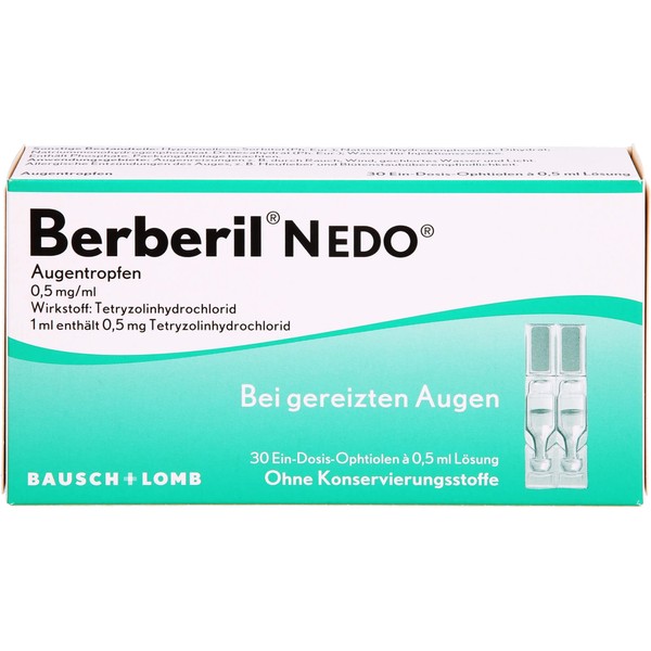 Berberil N EDO Augentropfen bei gereizten Augen, 30 St. Einzeldosispipetten