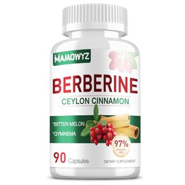 MAMOWYZ Berberine Supplement, Berberine with Ceylon Cinnamon, Berberine 1500mg Berberine HCl Activates AMPK, Non GMO Vegan (1 Pack)