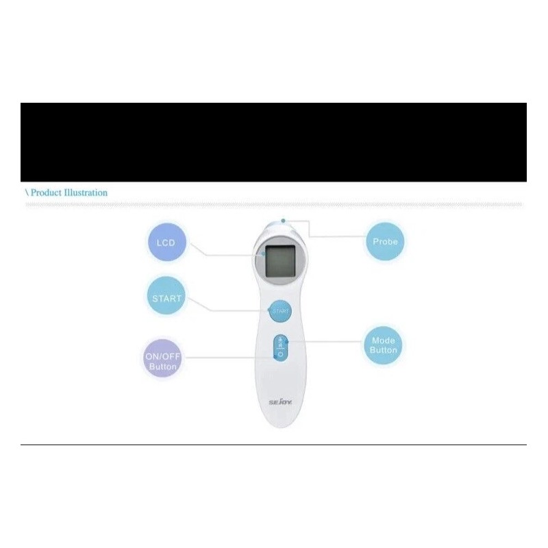 Cooper-Atkins Sejoy Digital Infrared Forehead Thermometer - White DET-306 Batteries