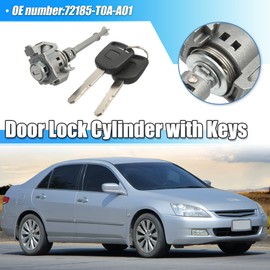 X AUTOHAUX 1 Set Driver Side Door Lock Cylinder Set Kit with 2 Keys for Honda CRV 2012-2016 72185-T0A-A01