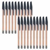 Starline Stick Ballpoint Pens, BLACK, Pack of 20, 0.7mm Fine