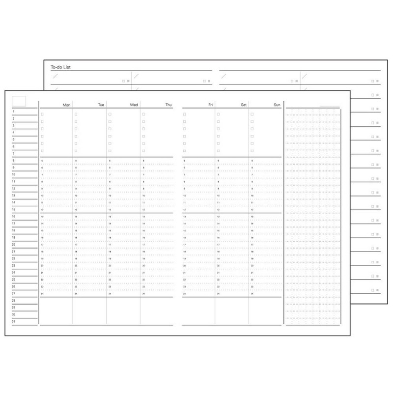 Raymei Fujii System Notebook, Free Weekly Schedule, Vertical Type B5