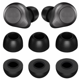 IiEXCEL 3 Pairs Memory Form Ear Tips Buds for Elite 85T, S/M/L 3 Size Replacement Reduce Noise Fit in Case Premium Earbuds Gel Compatible with Jabra Elite 85t - S/M/L Black