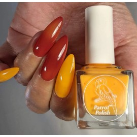 Parrot Polish Sunset Burn Solar Nail Polish - Orange/Red