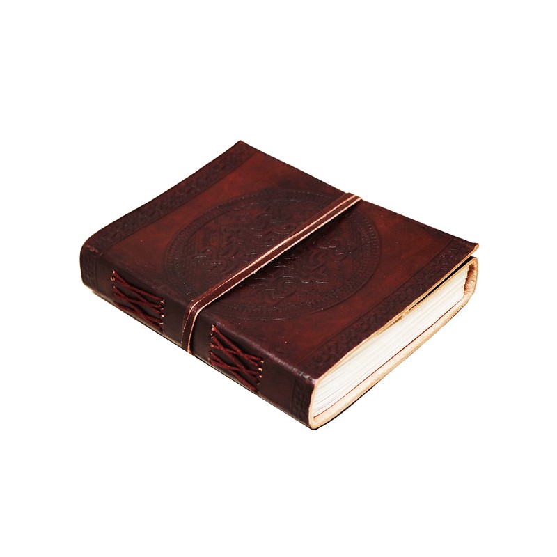 18 cm New Age Celtic Knot Leather Blank Book grimoire