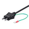 Monoprice 101310 18AWG Japan Power Cord Cable with Ground, Black