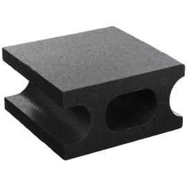 Koyo Sangyo Styrene Block Half, Black, W 3.9 x H 7.5 x D 7.5 inches (100 x 190 x 190 mm)