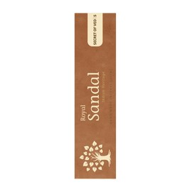 Secret of Vedas Royal Sandal Incense Sticks 100g Hand-Rolled Sandalwood Agarbatti for Church, Aroma therapy, Meditation Stress Relief Incense, Scented Joss stick