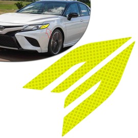 x xotic tech Headlight Reflective Anti-Collision Warning Sticker Compatible with Toyota Camry 2018-2020(Yellow)