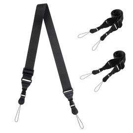 Pack of 3 Universal Bag Straps for Changing, Replacement Bag Strap 3.2 cm Wide, Shoulder Strap for Bags with Quick Release Buckles, Bag Strap Black for Bag Straps, Handbags and Luggage (62 cm)