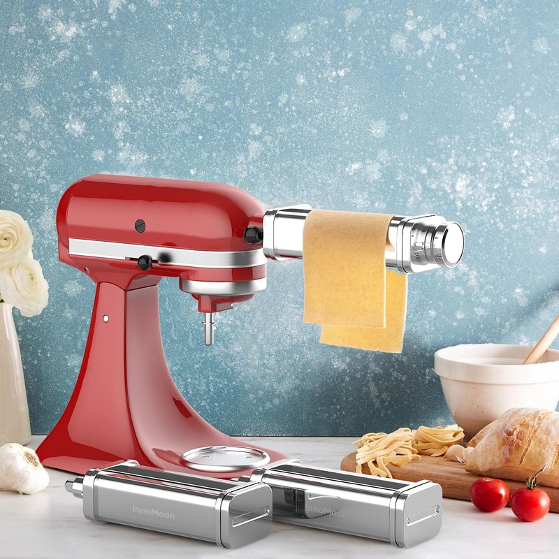 Pasta Maker Attachment for KitchenAid Stand Mixers, Stainless Steel for