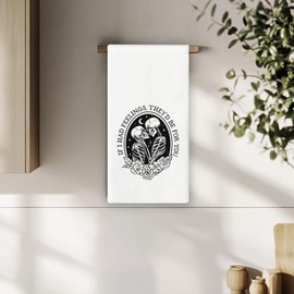 Bnzolyoia Gothic Valentines Kitchen Towels - Funny Valentines Day Kitchen Towels, Goth Valentines Day Gifts, Goth Valentines Decor, If I Had Feelings They'd Be for You Bundle Dish Towels 16x24