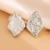 Xerling Geometric Irregular Hammered Earrings for Women Trendy Gold Silver