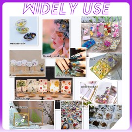 120PCS Dried Pressed Flowers for Crafts, Dried Flower Leave Natural with Tweezer for Resin Mold Scrapbooking DIY, Epoxy Resin Jewelry Molds, Candle, Soap Making, Nails Décor