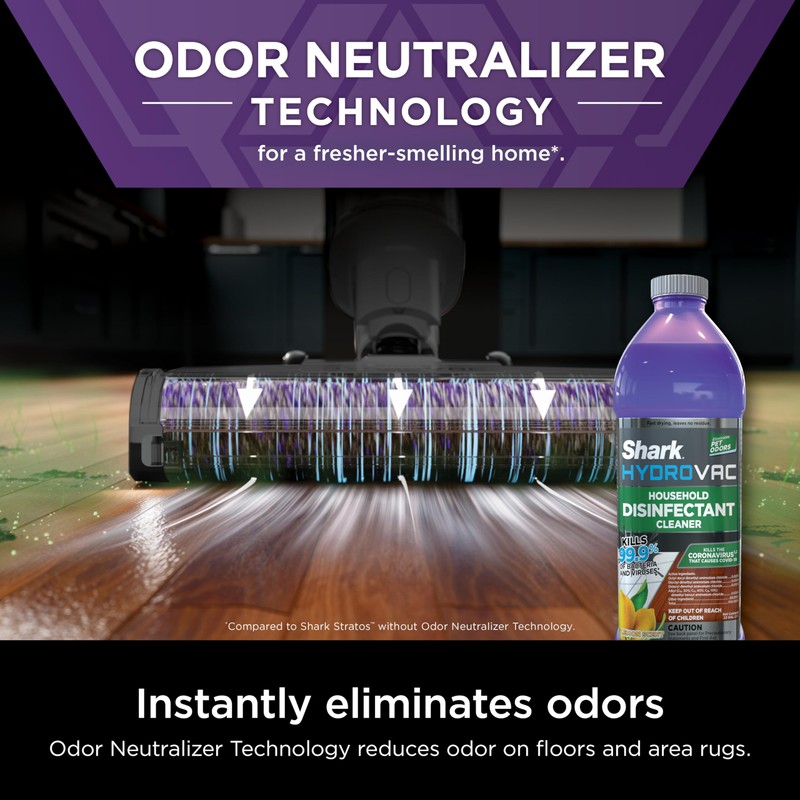 Shark HydroVac Household Disinfectant Cleaner, Kills 99.9% of Bacteria &