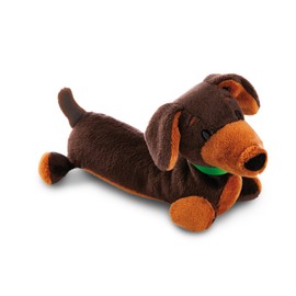 NICI 49821 Cuddly Toy Dachshund 20 cm Lying Down Brown Soft Plush Toy, Cute Plush Toy for Cuddling and Playing, for Children and Adults, Great Gift Idea