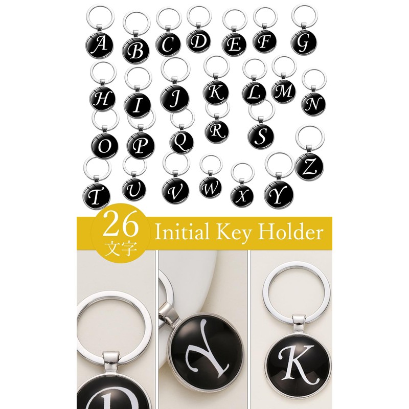 [TOMOTHY] Initial Key Chain Initial Charm Bag Charm Alphabet, I