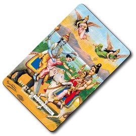 SILSTAR PROFESSIONAL (シルスタープロフェッショナル) コンパクトカードミラー 壊れないアクリル製メイクアップミラー バニティミラー スモール 財布ケース トラベルパース 手持ちコンパクトポケットミラー Raja Ravi Varma_Hari Har Bhet 142