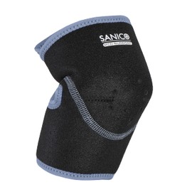 SANICO Elbow Pad - Padded Elbow Support with Compression - Orthopaedic Neoprene Bandage for Stability, Relief, Blood Circulation - Breathable on Both Sides - 40 x 0.3 x 21 cm