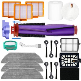 Replacement Parts for Shark Power Detect/Detect Pro RV2820AE AV2800ZE RV2820YE RV2820ZE AV2820S AV2820AE RV2800AE RV2800S Vacuum,Main Brush Filter Pre Filter Pre-Motor Foam&Felt Filter Mop Pad