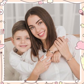 CheersLife Mother Daughter Bracelet Mother Son Bracelet Gift for Mother Daughter Bracelet for Girls Women Boys Matching Bracelets Set for 2 Mother's Day Back to School IT