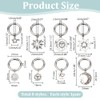 HOBBIESAY 16Pcs 8 Styles Moon Sun Boot Charms 41-66mm Antique