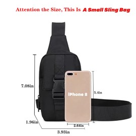 Ousawig Small Sling Backpack Mens Crossbody Bag Lightweight Chest Daypacks Shoulder Bag for Men Travel Hiking (black2)
