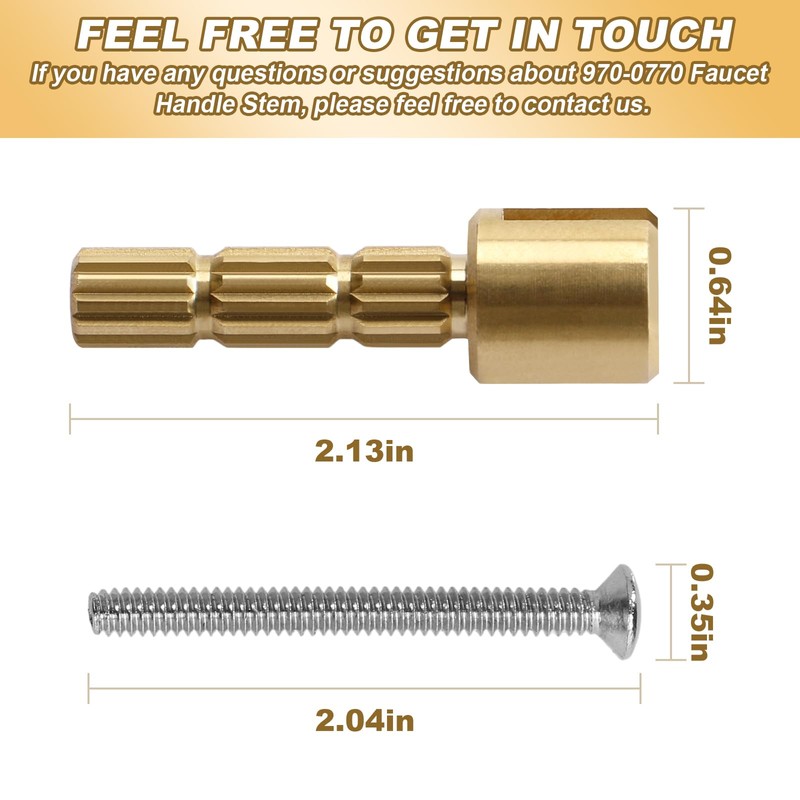 Aulpq Stem Adapter with Screw 970-0770, for Pfister Replacement Parts,