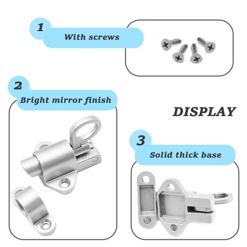 CEEYSEE Pack of 4 Automatic Locking Door Latch Aluminium Alloy