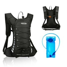 VIRAHYEM 12L Running Backpacks with 2L Water Bladder Lightweight Hydration Pack Functional Running Vest, Adjustable Running Bag for Cycling Trail Running Climbing Hiking Marathon Men Women