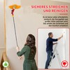 Multi-angle brush extension, paint brush: 1.7 m stainless steel telescopic