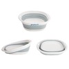 Square Folding Hand Wash Basin Collapsible Washing Up Bowl Portable