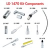 Lumax LX-1470 Silver Lubrication Accessory Kit, 11-Piece. Kit Contains 11