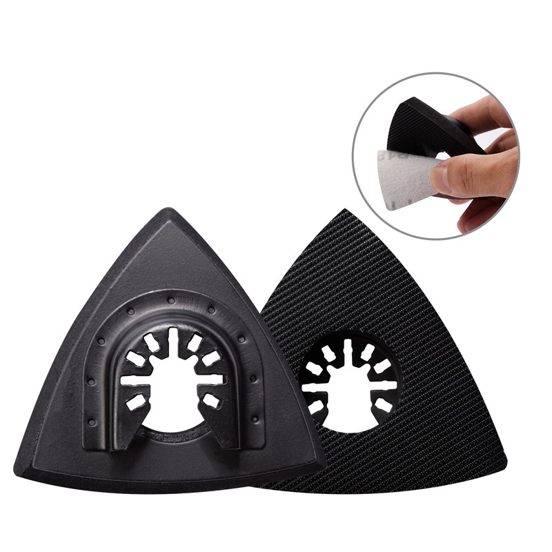 136Pcs Oscillating Tool Sanding Pad Kit, Contains 6Pcs Triangle Sanding