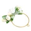 Floral Hoop Metal Ring Wreath Artificial Wall Hanging Wreath for
