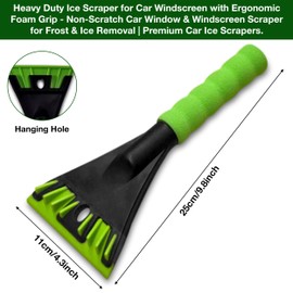 MYPURECORE Heavy Duty Ice Scraper for Car Windscreen with Ergonomic Foam Grip - Non-Scratch Car Window & Windscreen Scraper for Frost & Ice Removal - Premium Car Ice Scrapers.