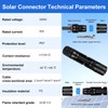 Solar Panel Connectors, 12 Pair Male/Female Solar Plugs, IP67 Waterproof