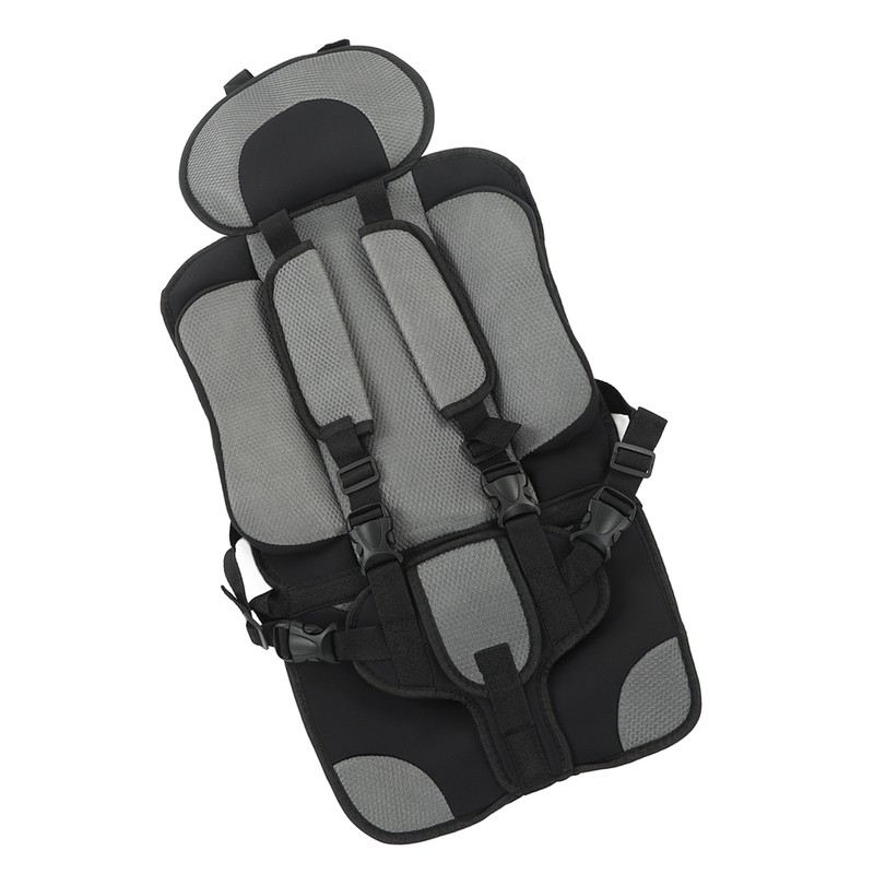 Children Safety Seat Simple Car Portable Seat Foldable Adjustable Strap