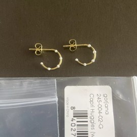 Gorjana 18K Gold Plated Capri Huggies White 245-004-02-G