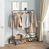 OTROUWORHT Clothes Rack Metal Clothing Rack with Bottom Shelf Garment