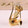 4.8 in Coffee Spoon Set With Holder, Swan Spoon And