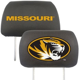 FANMATS 12586 Missouri Tigers Embroidered Head Rest Cover Set - 2 Pieces
