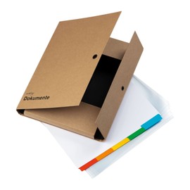 PAGNA Document Folder 2-Ring Mechanism Kraft Paper Natural