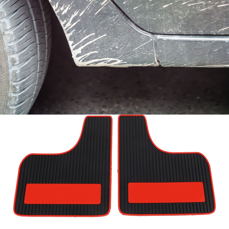 2Pcs Car Mud Guard Black Sport Style Universal Flashing Guard