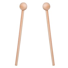 Pack of 2 Wooden Mallets Xylophone Chimes, Batons, for Children, Chime Sticks, Xylophone, Wood, Mallet Percussion Sticks, Glockenspiel Mallets with Wooden Handle, Rhythm Drumsticks, Wooden Block