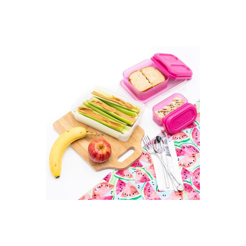 Arctic Zone 8Pc Leak Proof Entree Set, Pink